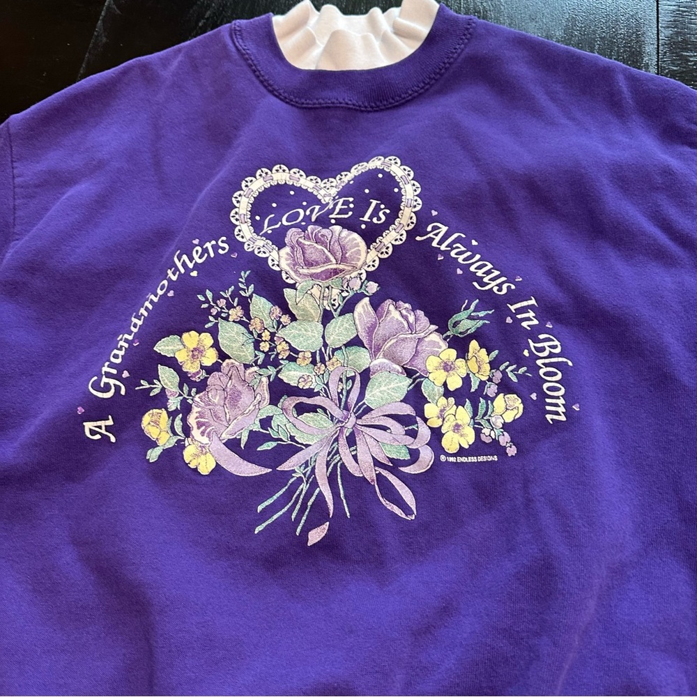 Vintage Jerzees Large Polo Sweater Grandma Core purple Collared Sweater USA